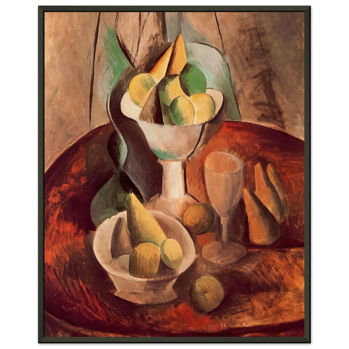 Pablo Picasso Fruit in a Vase 1909 Framed Art Print - Aluminum Frame - 70x100 cm / 28x40 inches
