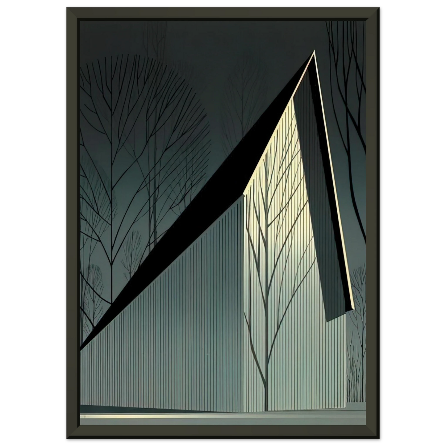 Eyvind Earle Pearl Framed Art Print - Aluminum Frame - 40x50 cm / 16x20 inches