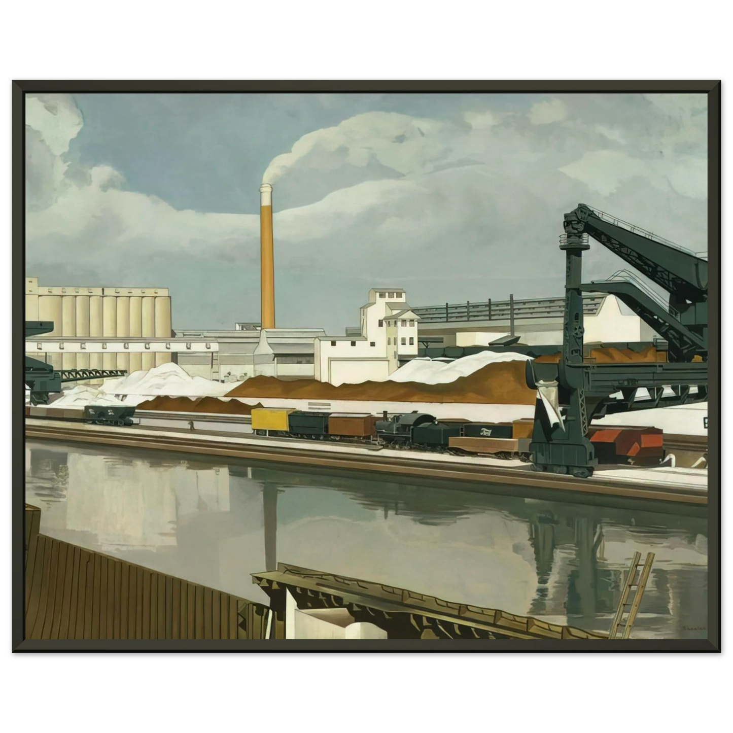 Charles Sheeler American Landscape 1930 Framed Art Print - Aluminum Frame - 60x80 cm / 24x32 inches