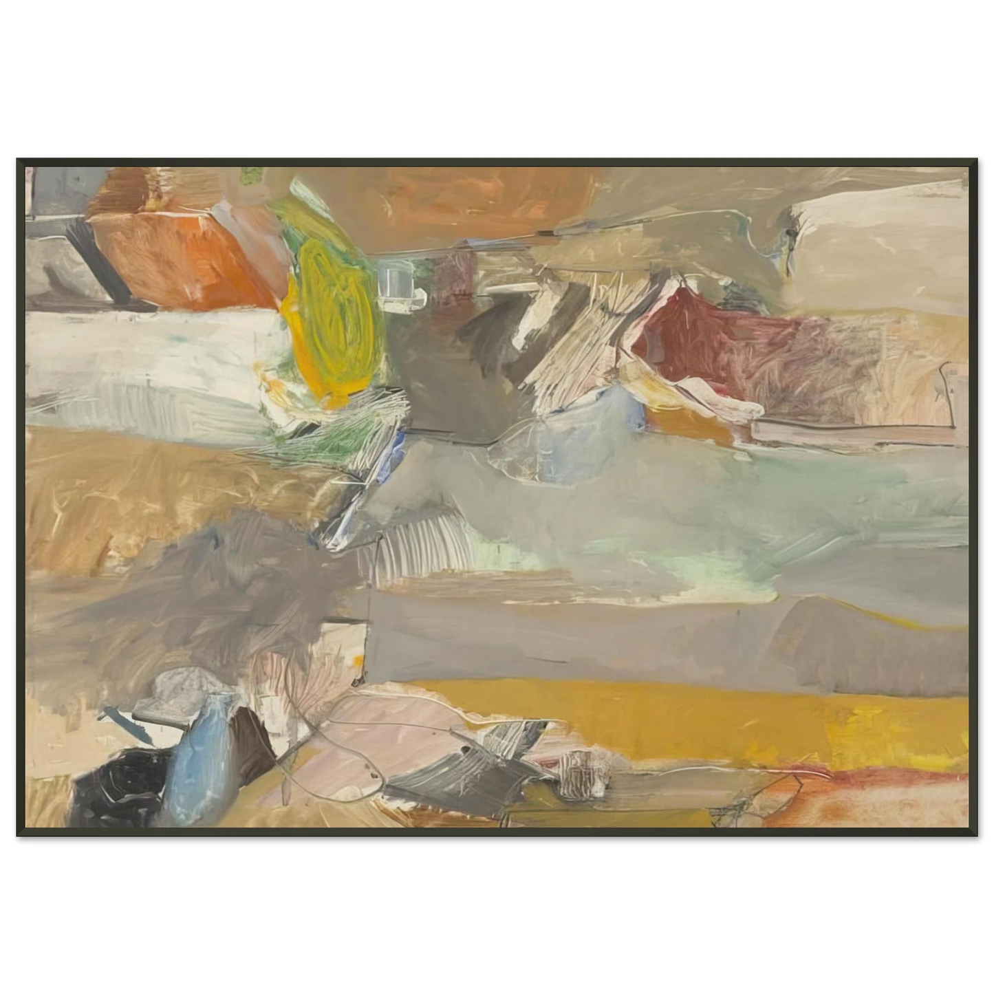 Richard Diebenkorn Berkeley 46 Framed Art Print - Aluminum Frame - 21x29.7 cm / 8x12"