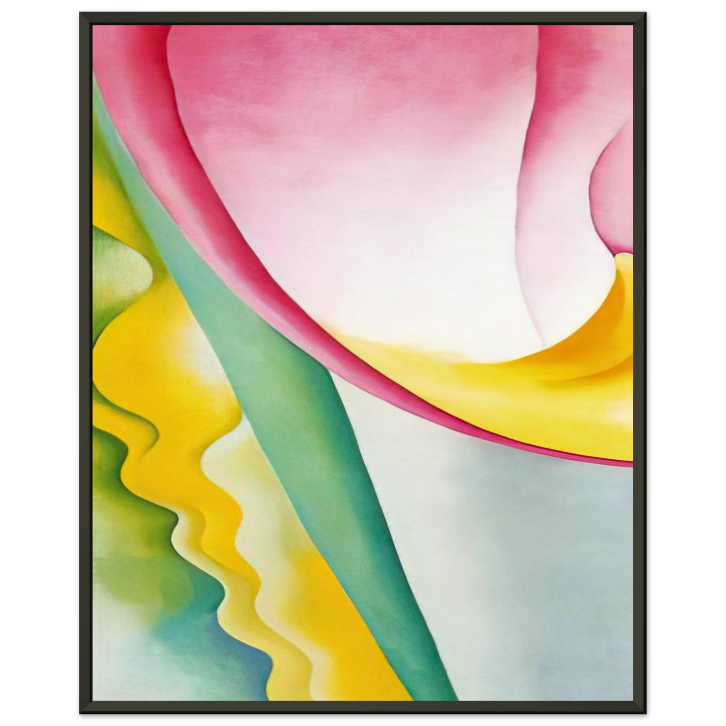 Georgia OKeeffe Abstraction No 77 Tulip Framed Art Print - Aluminum Frame - 70x100 cm / 28x40 inches