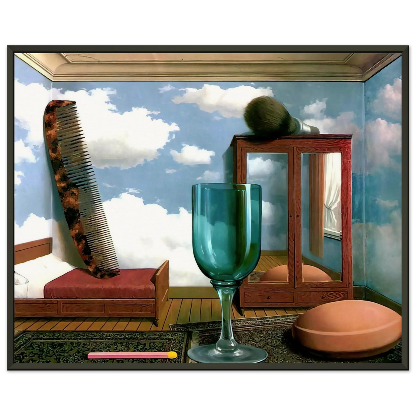Rene Magritte PERSONAL VALUES 1952 Framed Art Print - Aluminum Frame - 60x80 cm / 24x32 inches