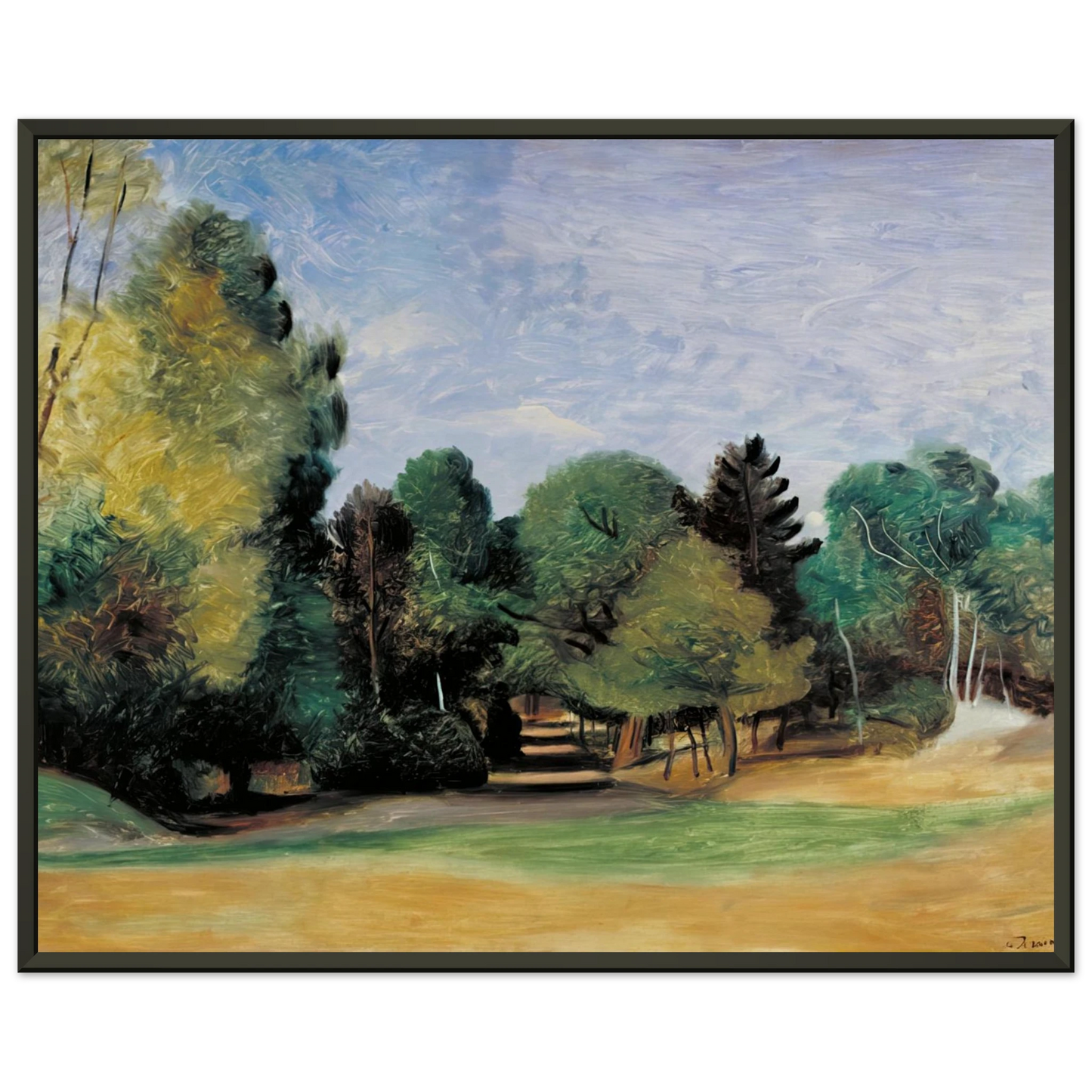 Andre Derain LANDSCAPE NEAR BARBIZON 1922 Framed Art Print - Aluminum Frame - 40x50 cm / 16x20 inches