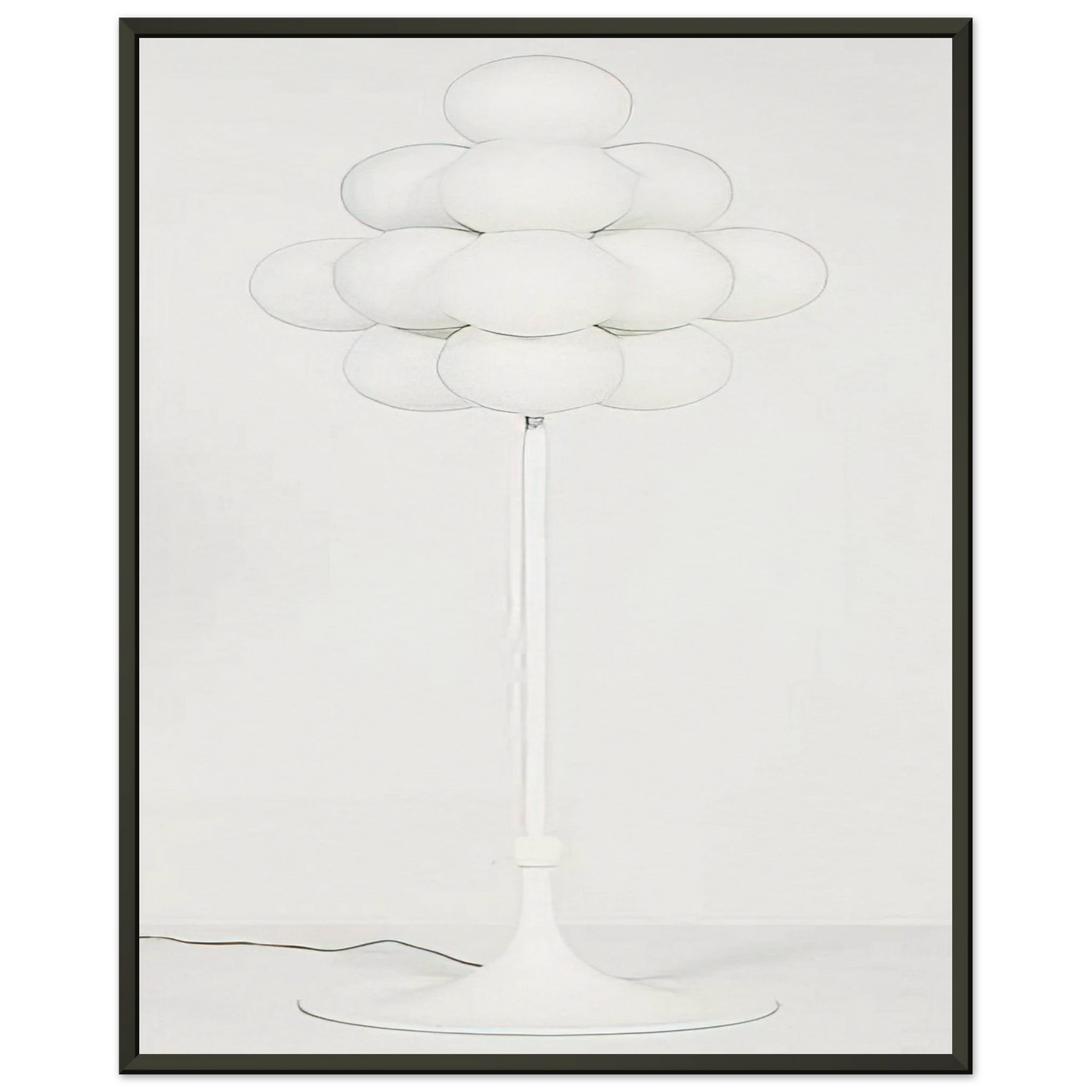 Max Bill Floor Lamp 1960 Framed Art Print - Aluminum Frame - 70x100 cm / 28x40 inches