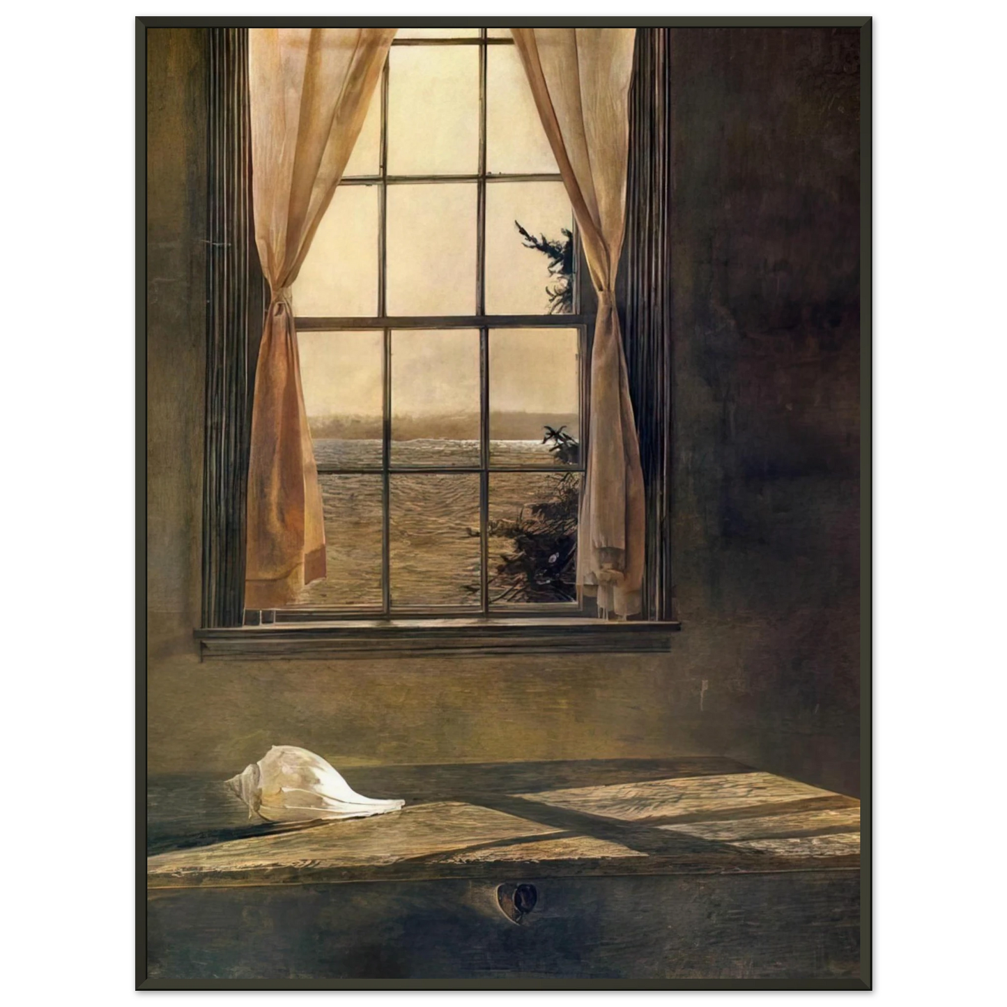 Andrew Wyeth HER ROOM Framed Art Print - Aluminum Frame - 70x100 cm / 28x40 inches