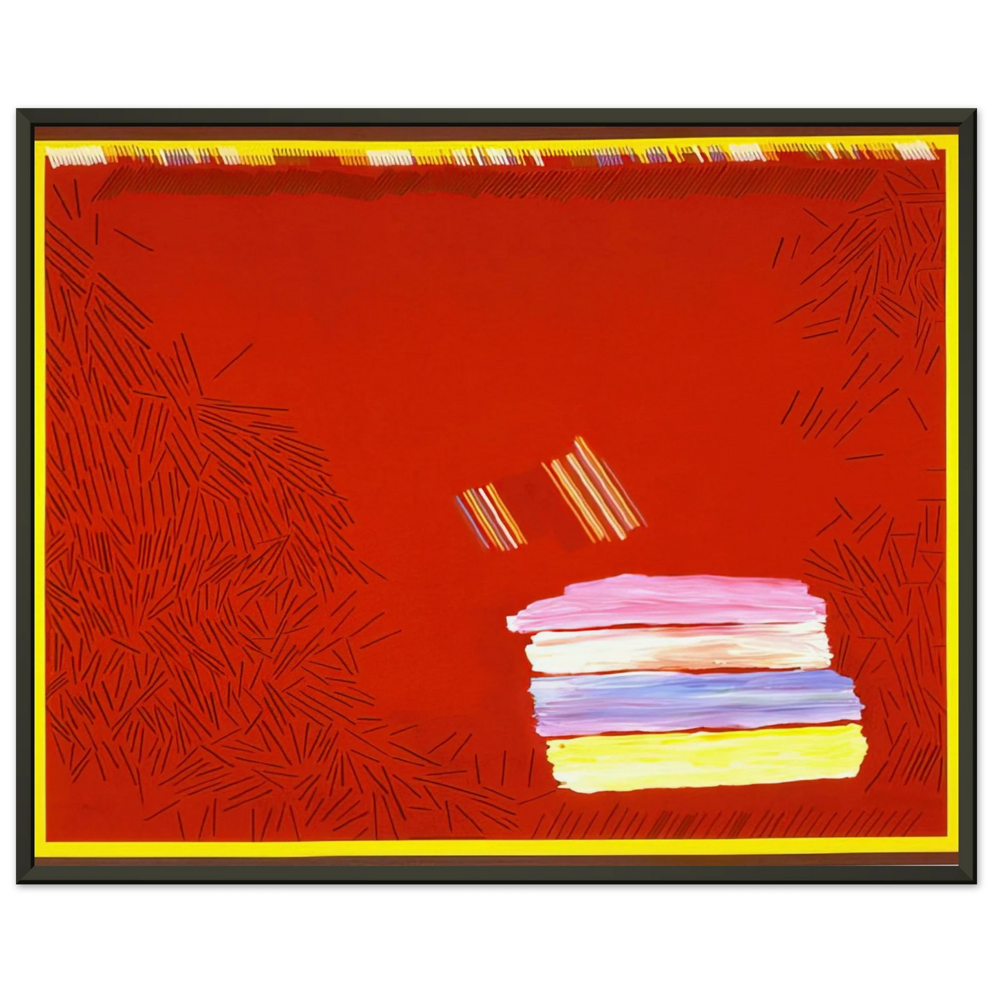 Ronnie Landfield Saint Augustine 1968 Framed Art Print - Aluminum Frame - 70x100 cm / 28x40 inches