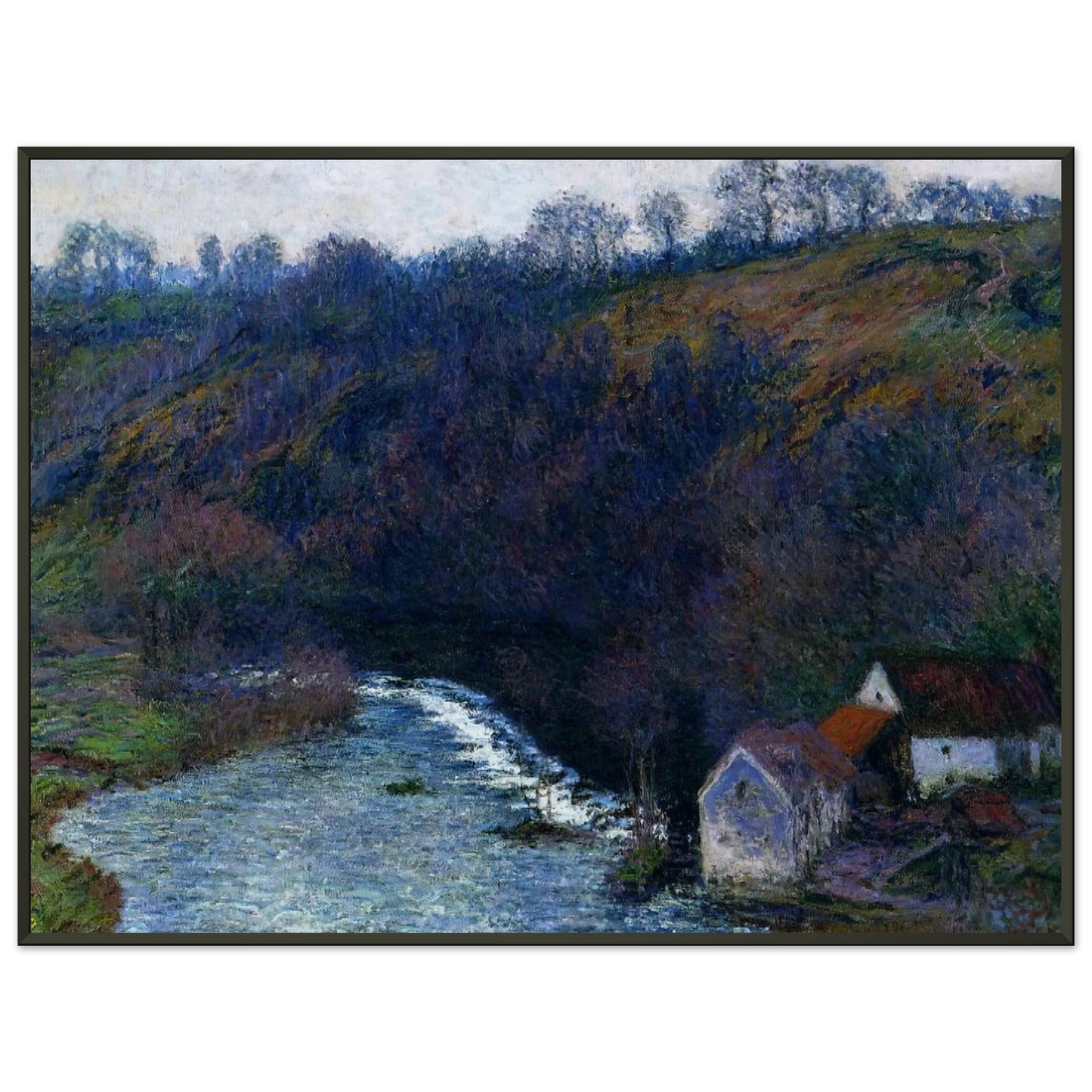 claude monet  The Mill at Vervy Framed Art Print  - Aluminum Frame - 60x80 cm / 24x32 inches