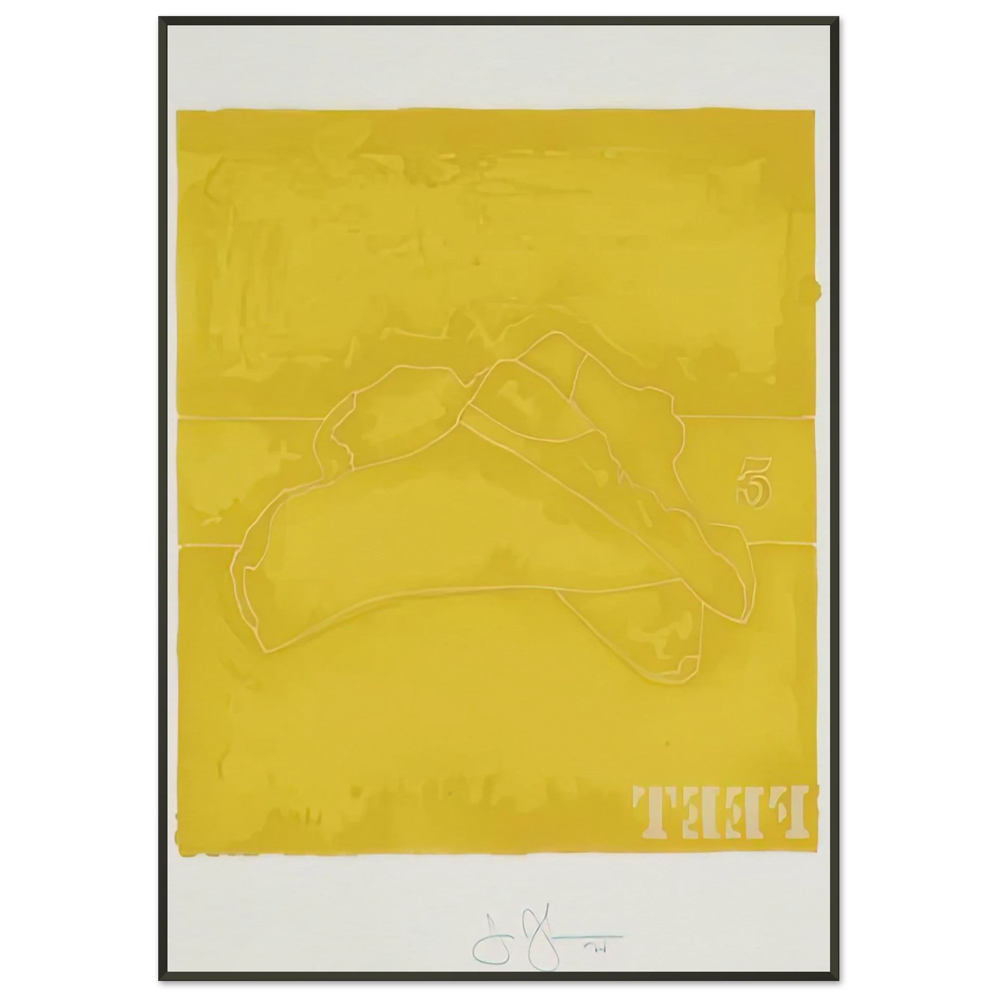 Jasper Johns FEET 1974 Framed Art Print - Aluminum Frame - 21x29.7 cm / 8x12"