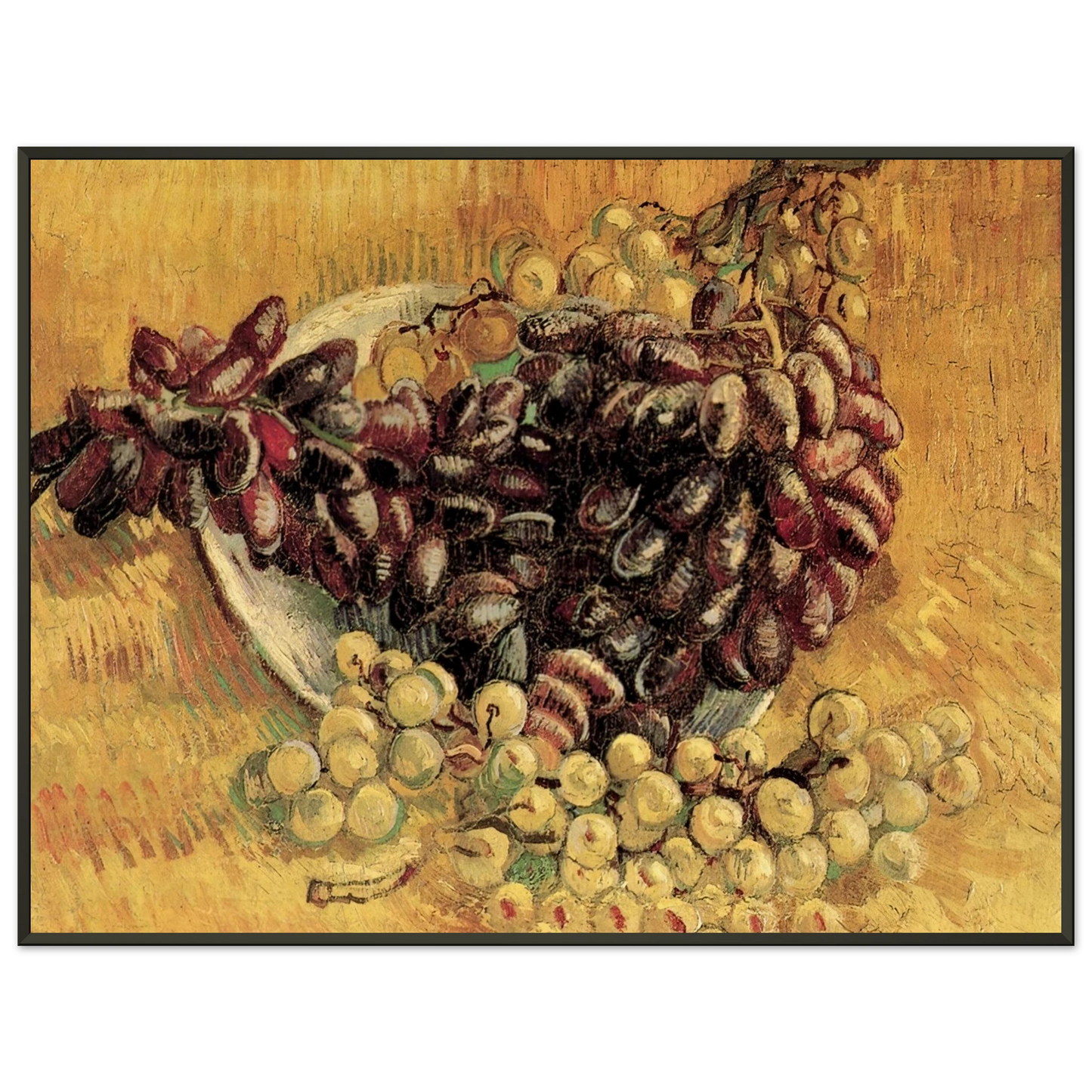 Vincent van Gogh  Still Life with Grapes Framed Art Print  - Aluminum Frame - 40x50 cm / 16x20 inches