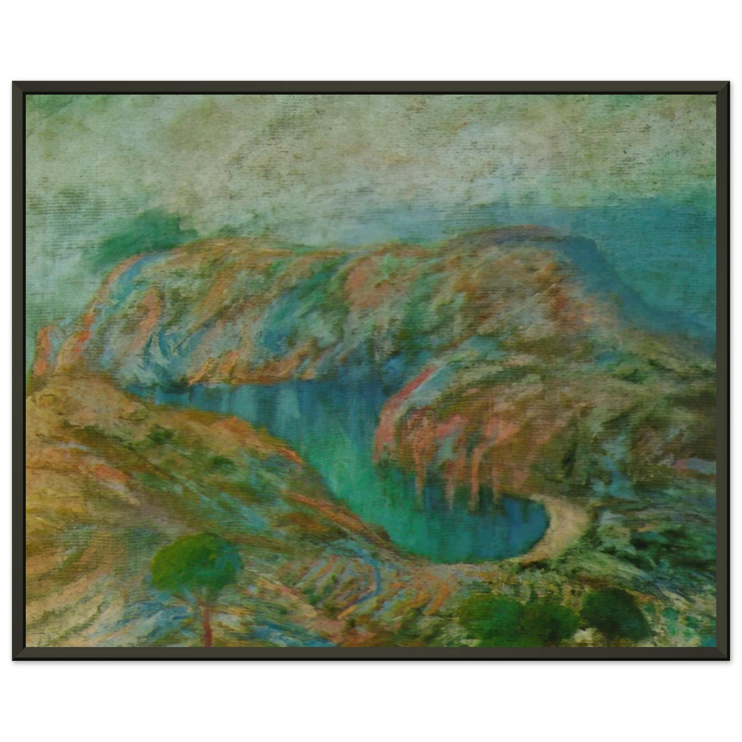 Salvador Dali  CALANQUE JONCULS CADAQUES Framed Art Print  - Aluminum Frame - 40x50 cm / 16x20 inches