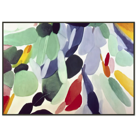 Alice Baber  Seven Green Leagues Framed Art Print  - Aluminum Frame - 21x29.7 cm / 8x12"