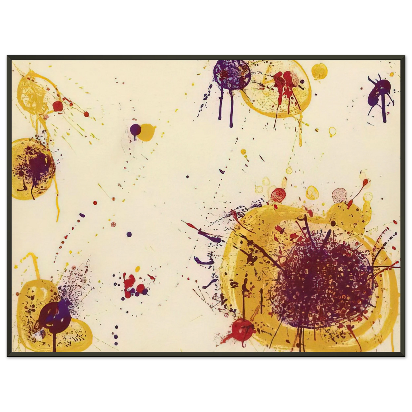 Sam Francis Yellow Speck Framed Art Print - Aluminum Frame - 60x80 cm / 24x32 inches