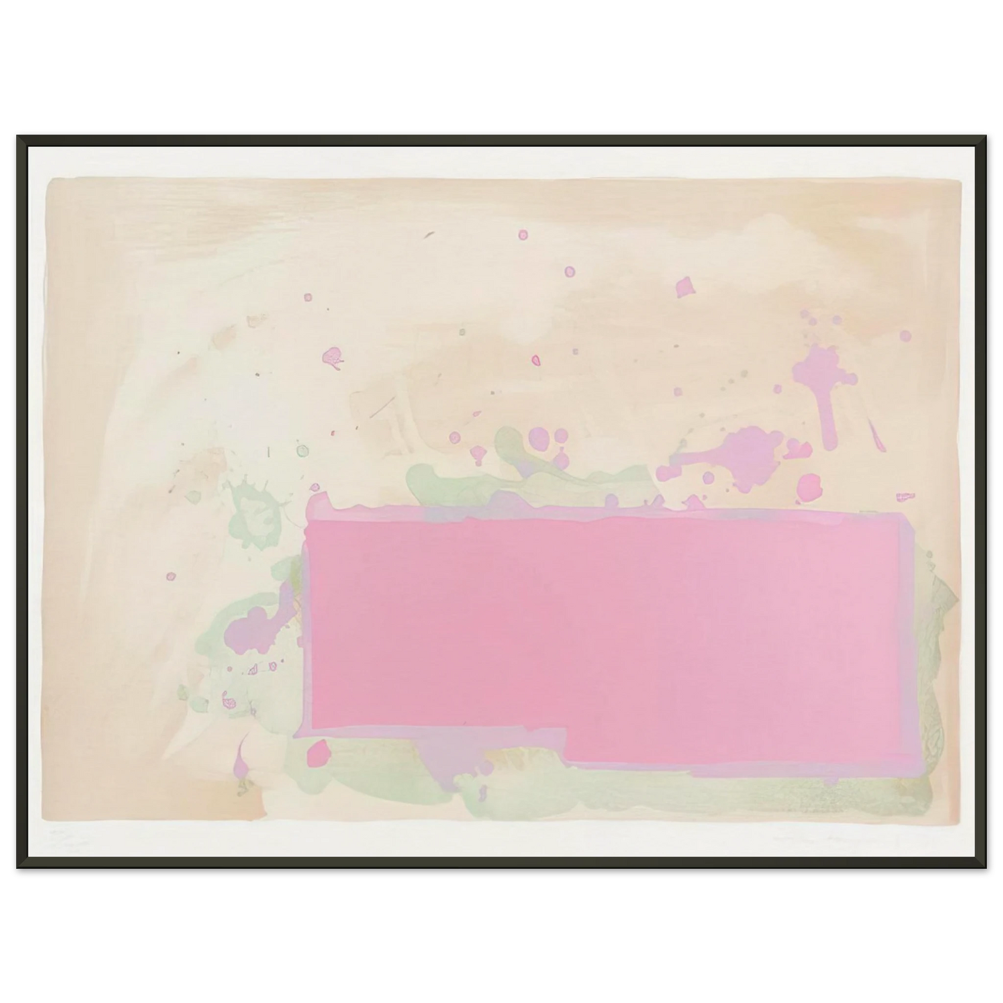 John Hoyland OrangePinkGreen 1971 Framed Art Print - Aluminum Frame - 60x80 cm / 24x32 inches