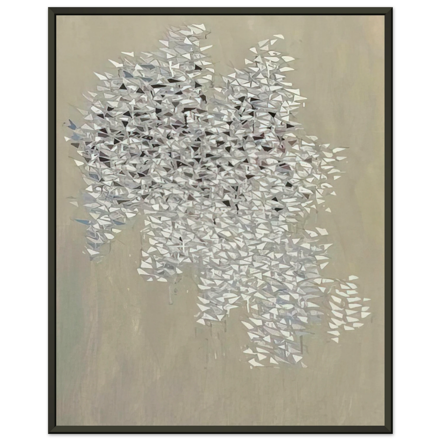 Robert Goodnough VerticalBlueBrownWhite 1984 Framed Art Print - Aluminum Frame - 40x50 cm / 16x20 inches