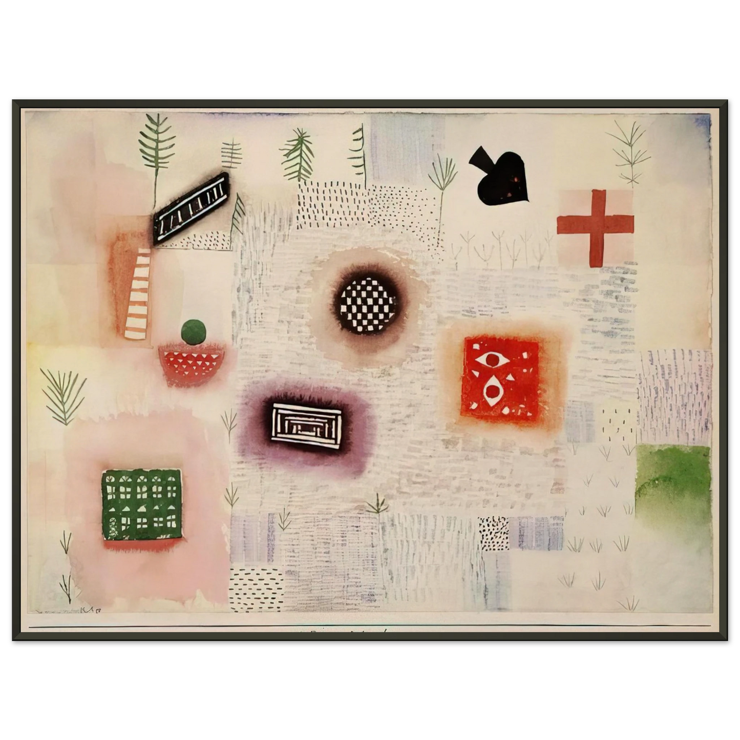 Paul Klee  PLACE SIGNS 1926 Framed Art Print  - Aluminum Frame - 70x100 cm / 28x40 inches