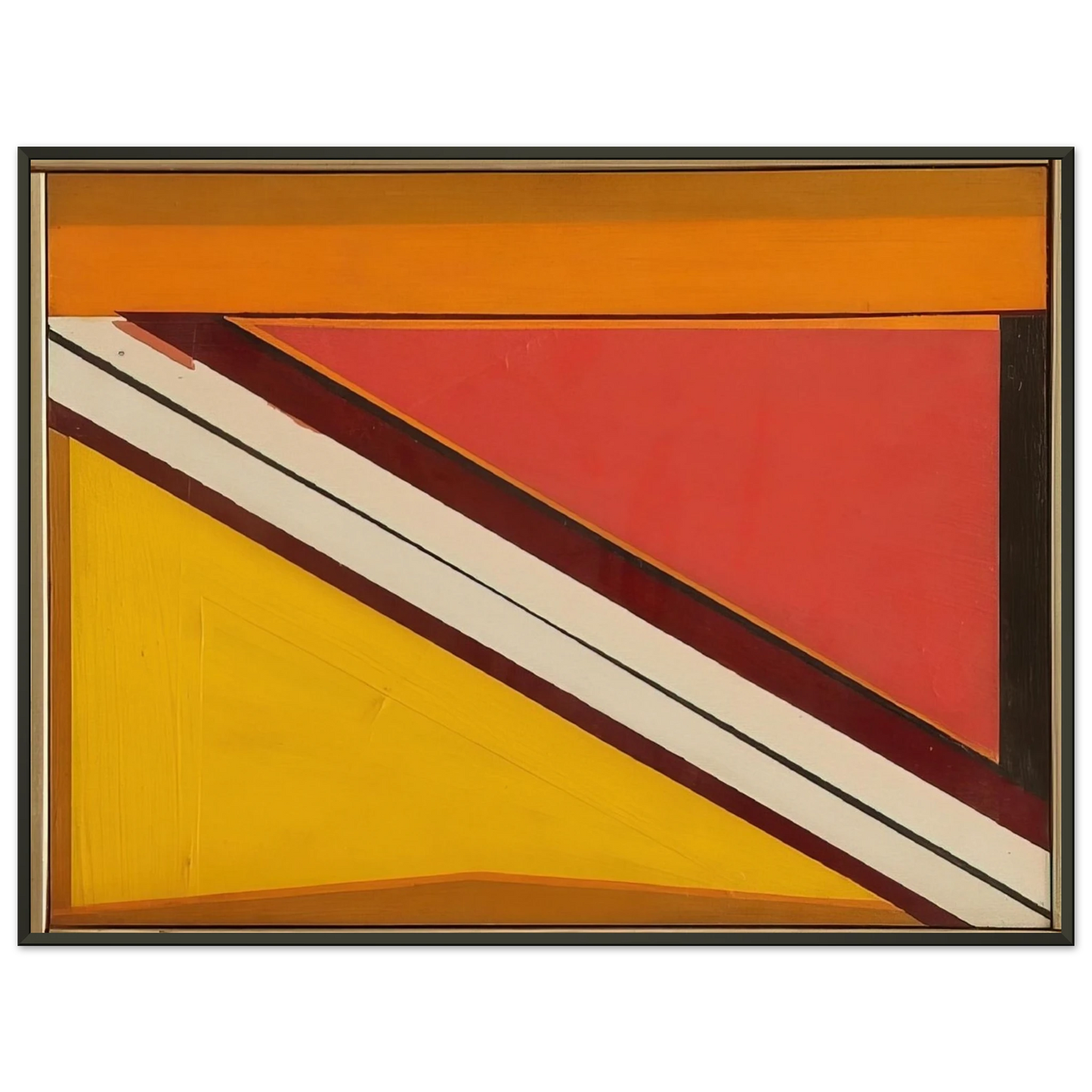 Larry Zox Diagonal 4 1963 Framed Art Print - Aluminum Frame - 60x80 cm / 24x32 inches