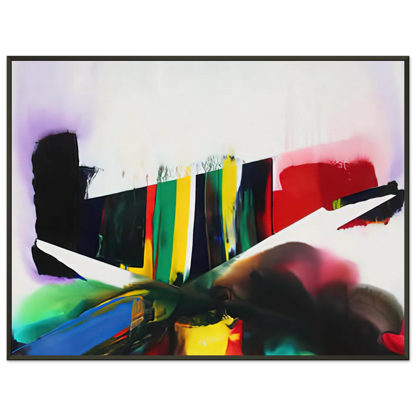 Paul Jenkins Phenomena Cave of the Prism Winds Year Framed Art Print - Aluminum Frame - 70x100 cm / 28x40 inches