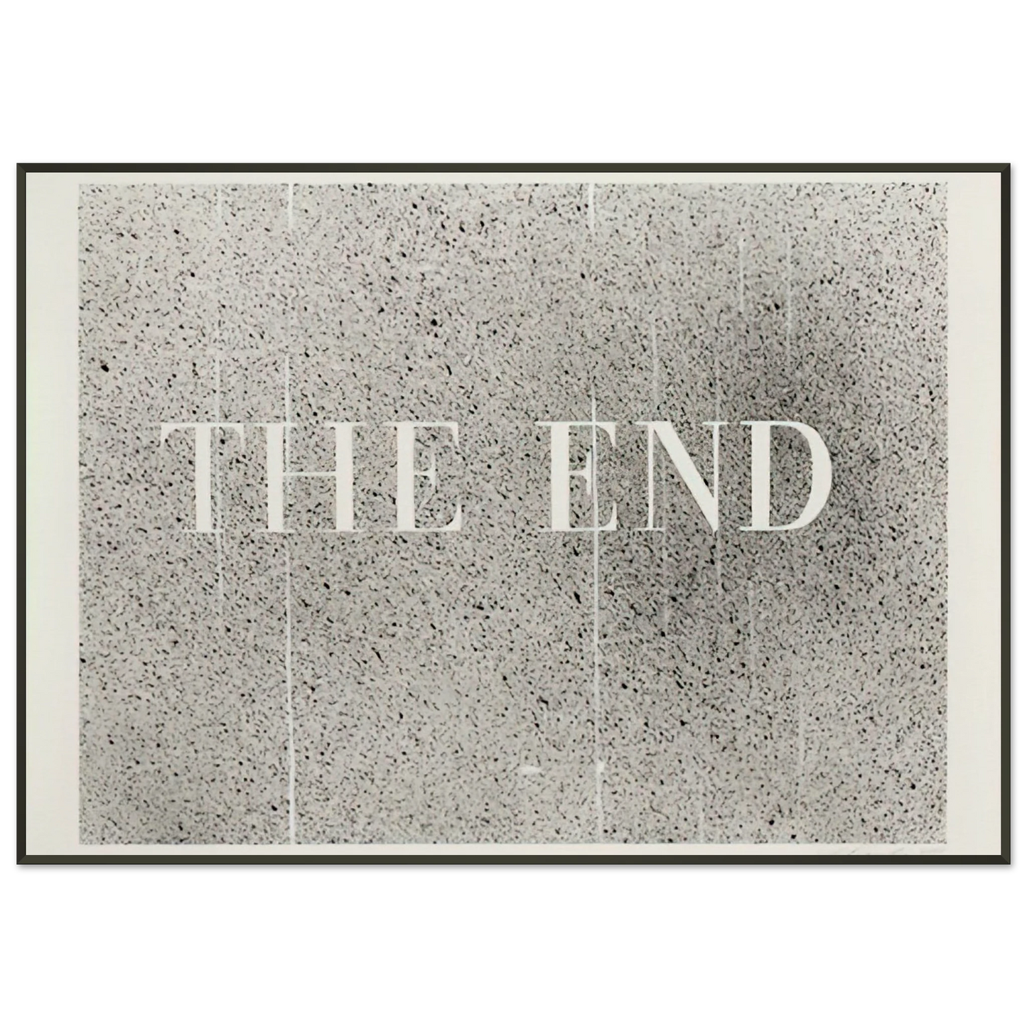 Edward Ruscha THE END 60 2005 Framed Art Print - Aluminum Frame - 21x29.7 cm / 8x12"