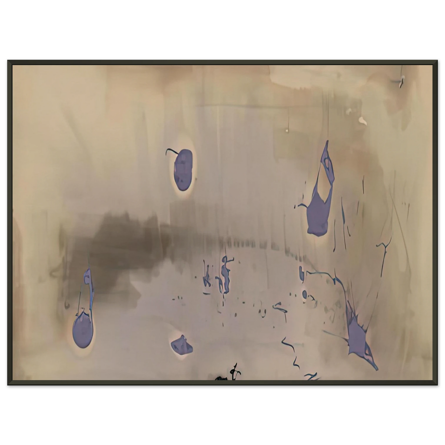 Helen Frankenthaler  Sacrifice Decision 1981 Framed Art Print  - Aluminum Frame - 40x50 cm / 16x20 inches