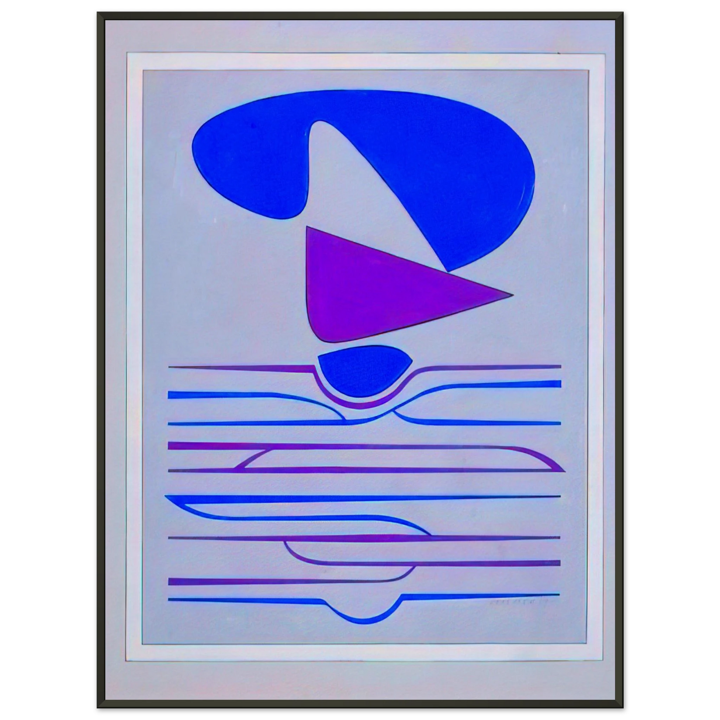 Victor Vasarely Kateau 1953 Framed Art Print - Aluminum Frame - 70x100 cm / 28x40 inches