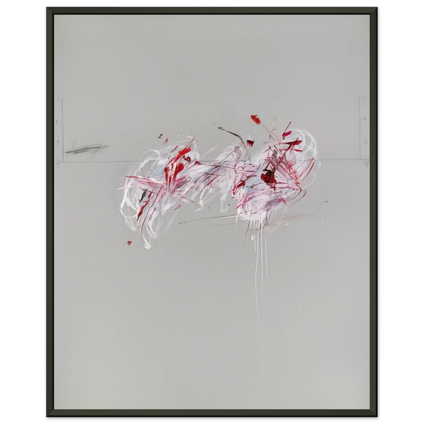 Cy Twombly Nine Discourses on Commodus Part II Framed Art Print - Aluminum Frame - 60x80 cm / 24x32 inches