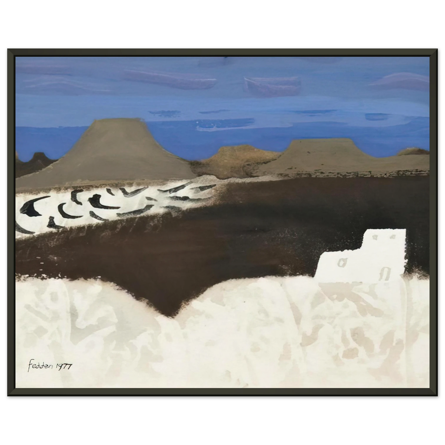 Mary Fedden Lanzarote 1977 Framed Art Print - Aluminum Frame - 60x80 cm / 24x32 inches