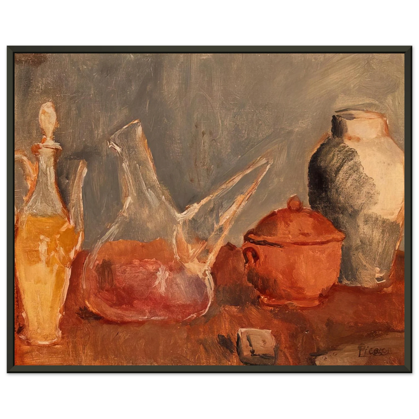 Pablo Picasso Still life with vases Framed Art Print - Aluminum Frame - 40x50 cm / 16x20 inches