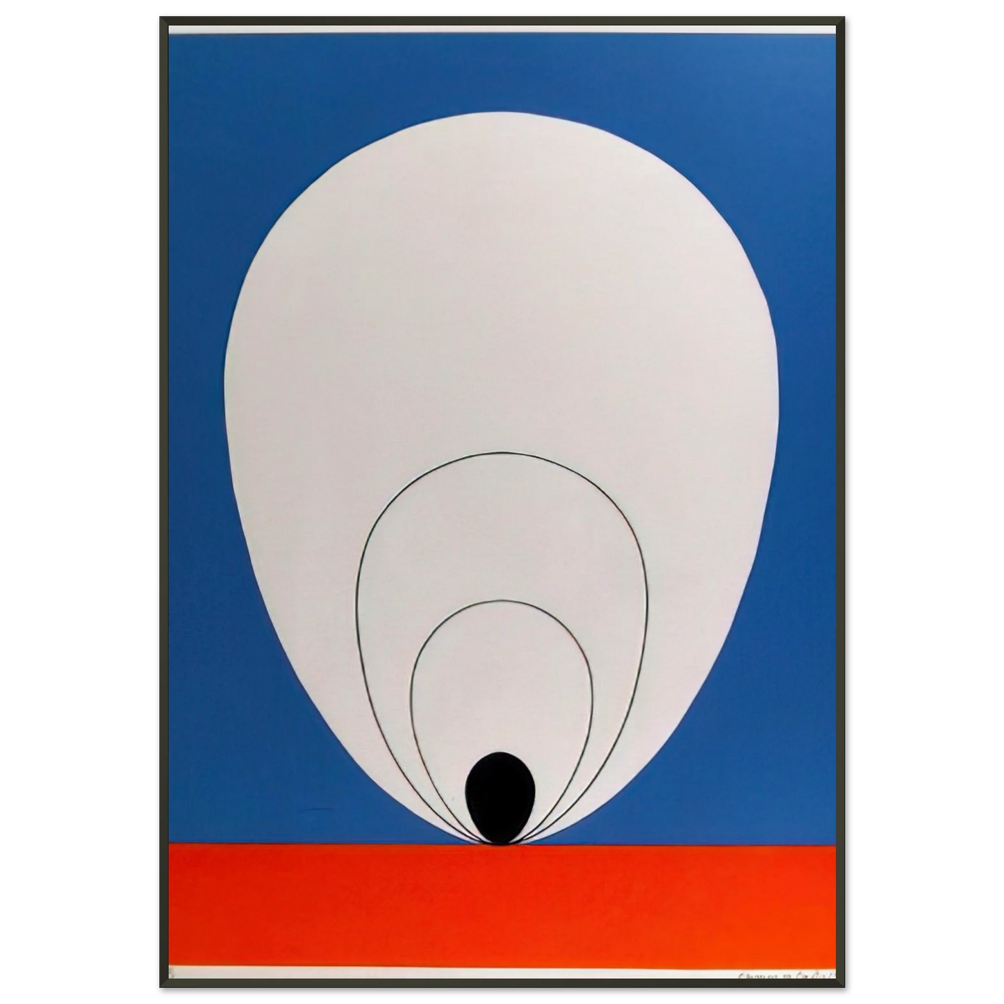 Clarence Holbrook Carter Tulip 1978 Framed Art Print - Aluminum Frame - 21x29.7 cm / 8x12"