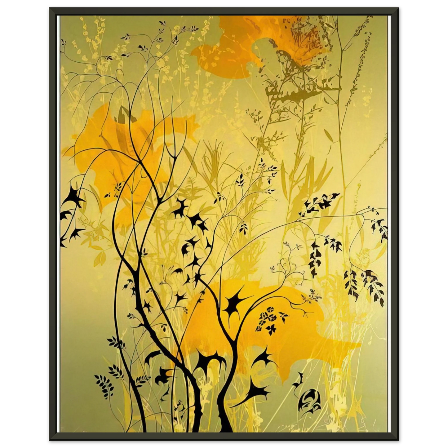 Eyvind Earle Wild Flowers Framed Art Print - Aluminum Frame - 70x100 cm / 28x40 inches