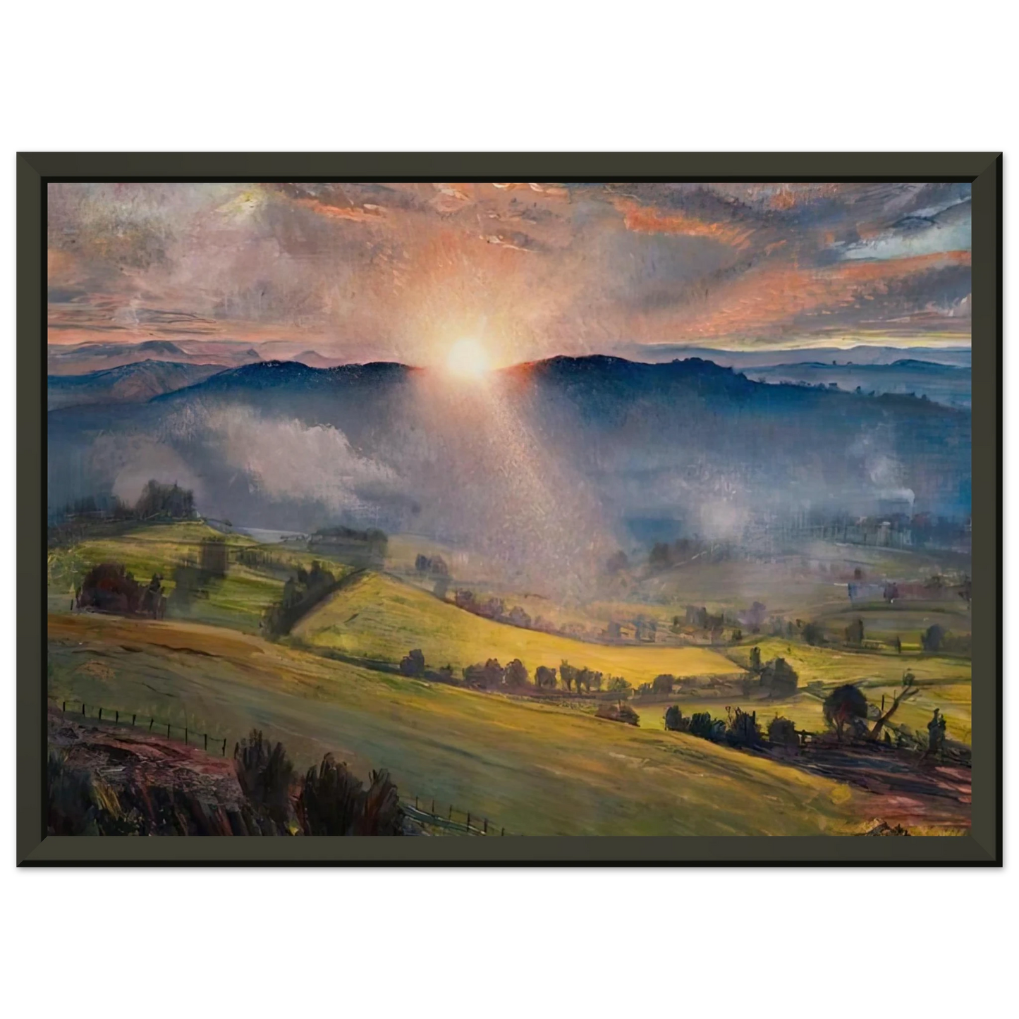 Laura Knight SUNDOWN 1947 Framed Art Print - Aluminum Frame - 40x50 cm / 16x20 inches