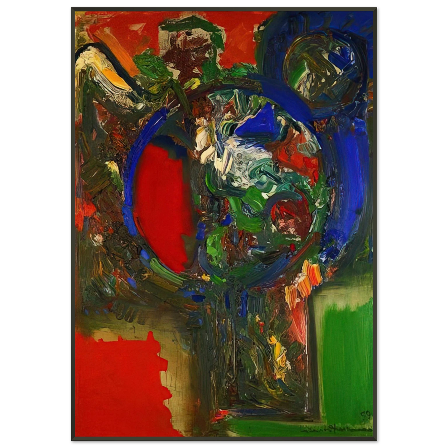 Hans Hofmann The Bouquet Framed Art Print - Aluminum Frame - 21x29.7 cm / 8x12"