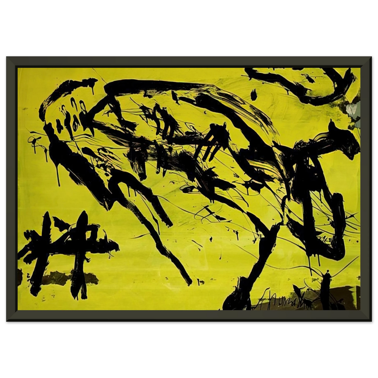Emil Schumacher Hirschkuh Tachisme Framed Art Print - Aluminum Frame - 70x100 cm / 28x40 inches