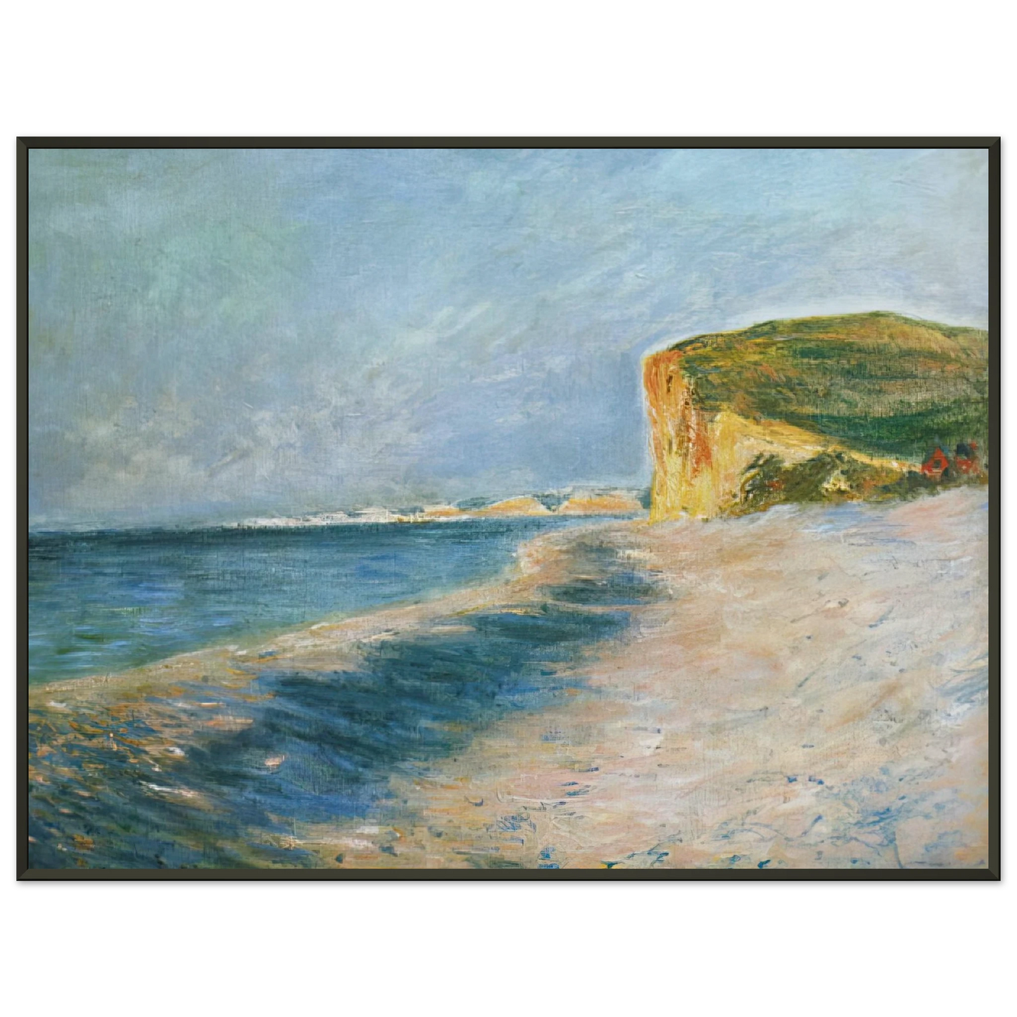 claude monet  Pourville near Dieppe Framed Art Print  - Aluminum Frame - 40x50 cm / 16x20 inches