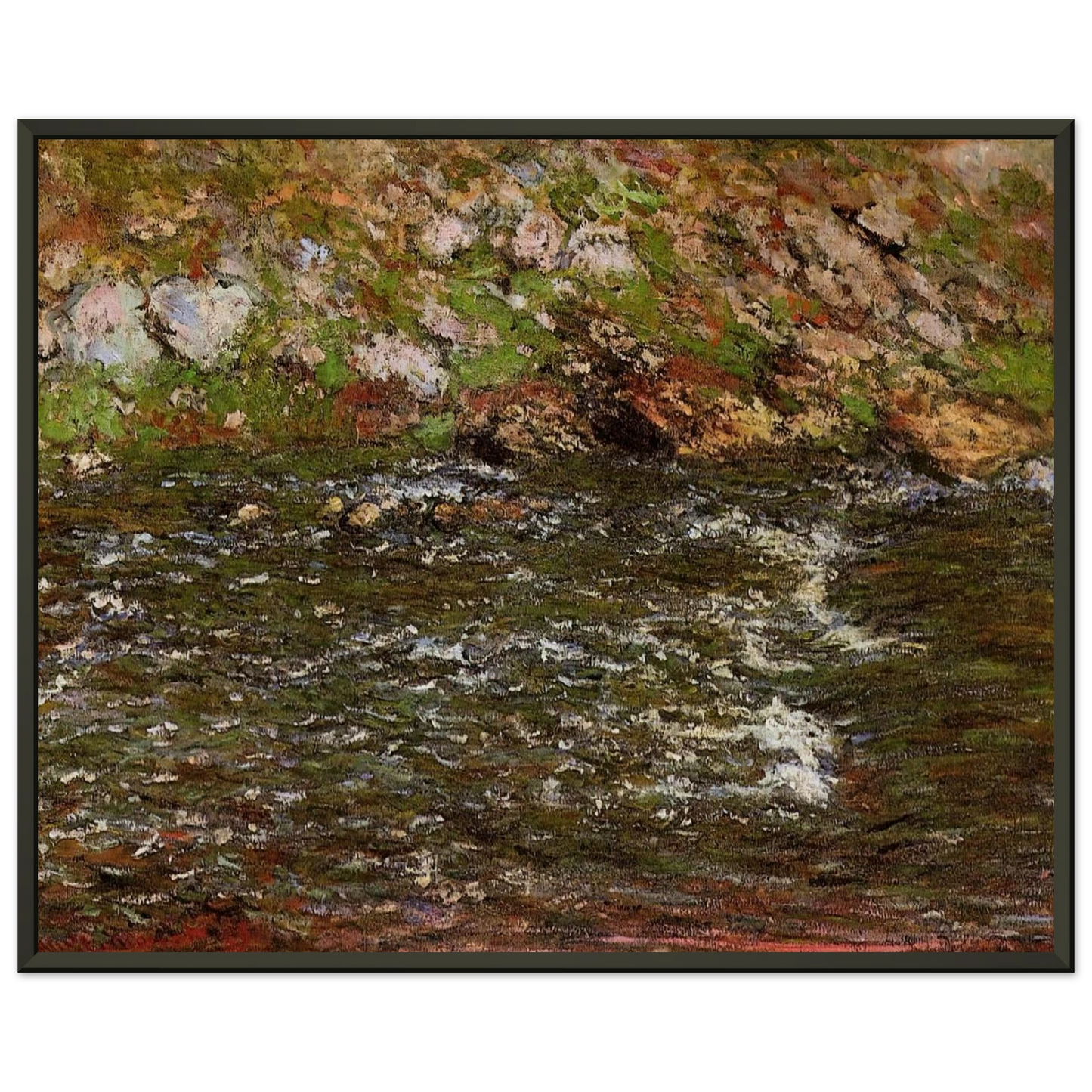 claude monet Torrent of the Petite Creuse at Fresselines Framed Art Print - Aluminum Frame - 60x80 cm / 24x32 inches