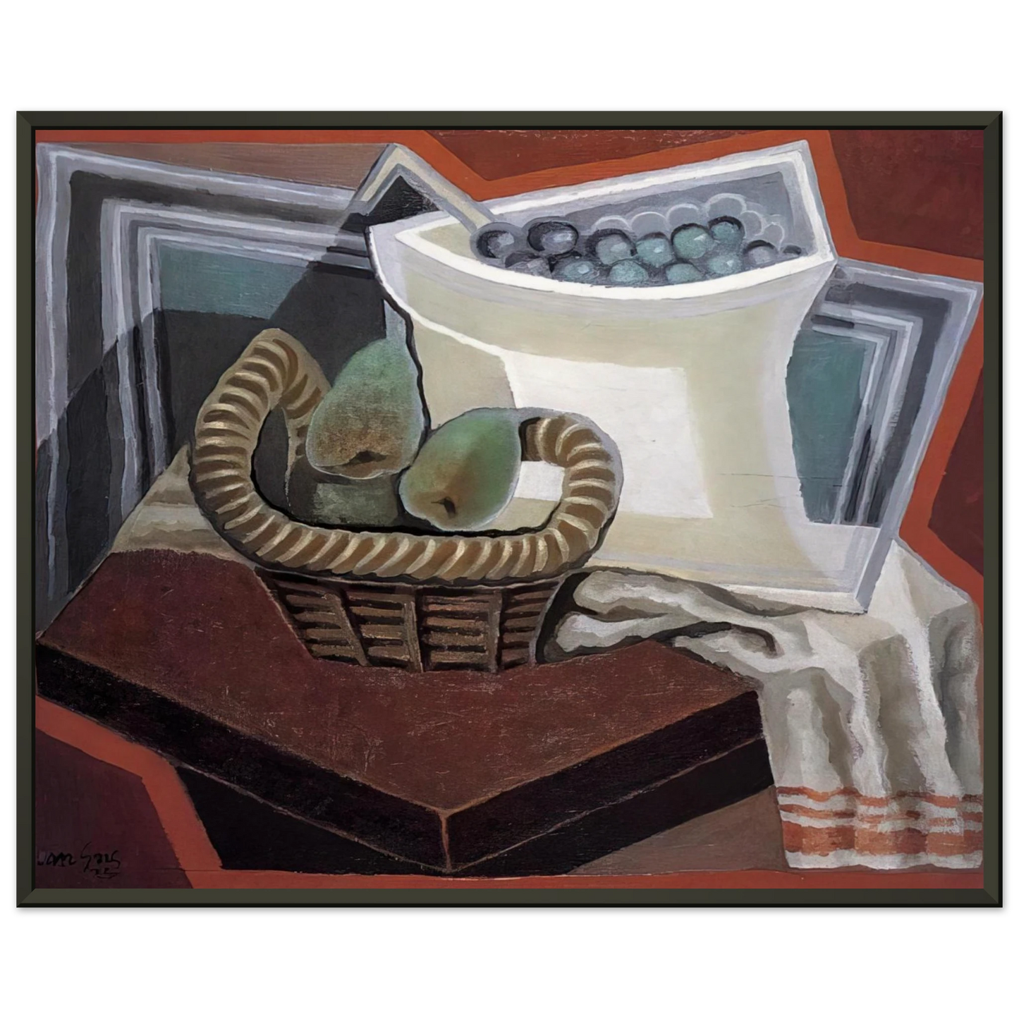 Juan Gris THE BASKET OF PEARS 1925 Framed Art Print - Aluminum Frame - 60x80 cm / 24x32 inches