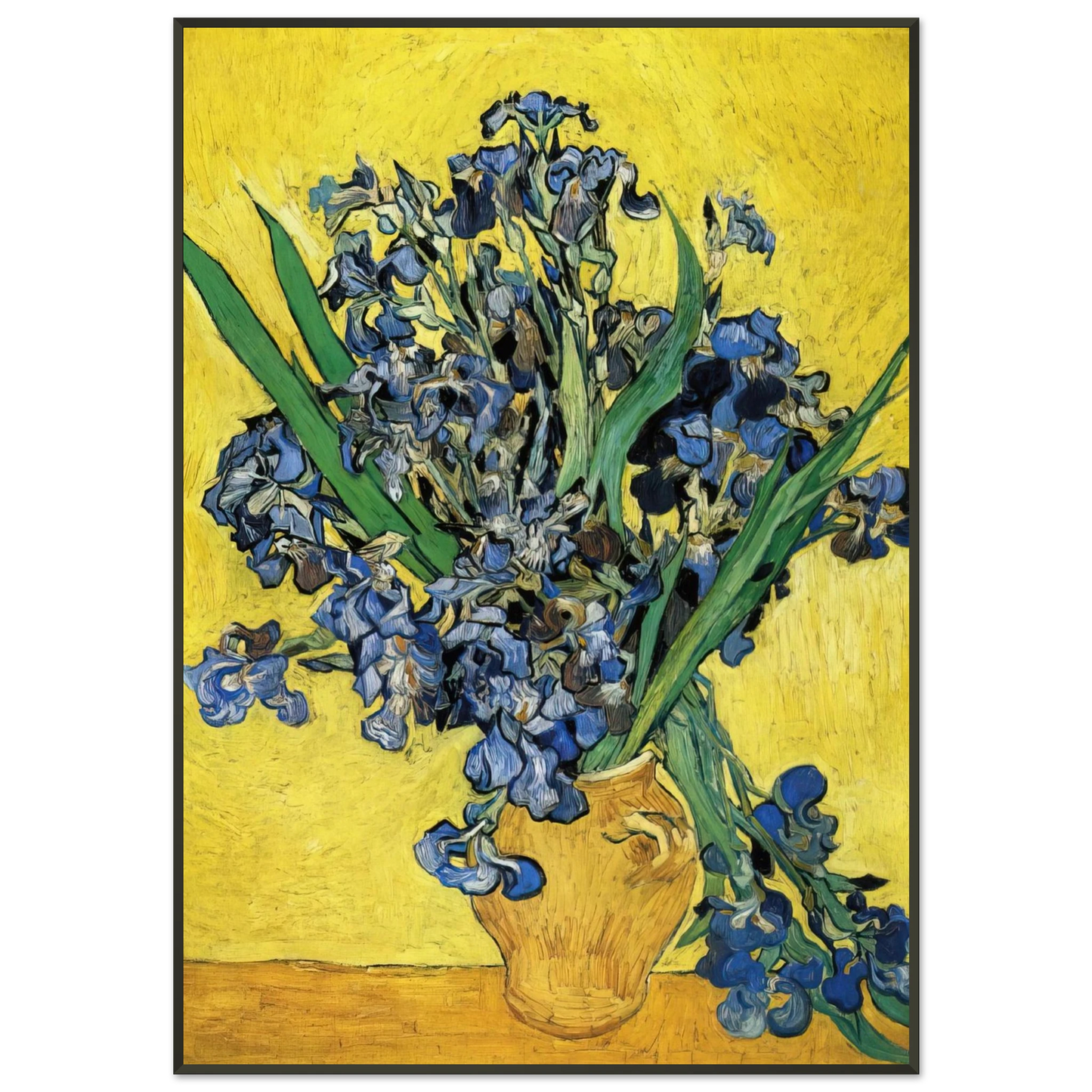 Vincent van Gogh  Still Life with Irises Framed Art Print  - Aluminum Frame - 21x29.7 cm / 8x12"