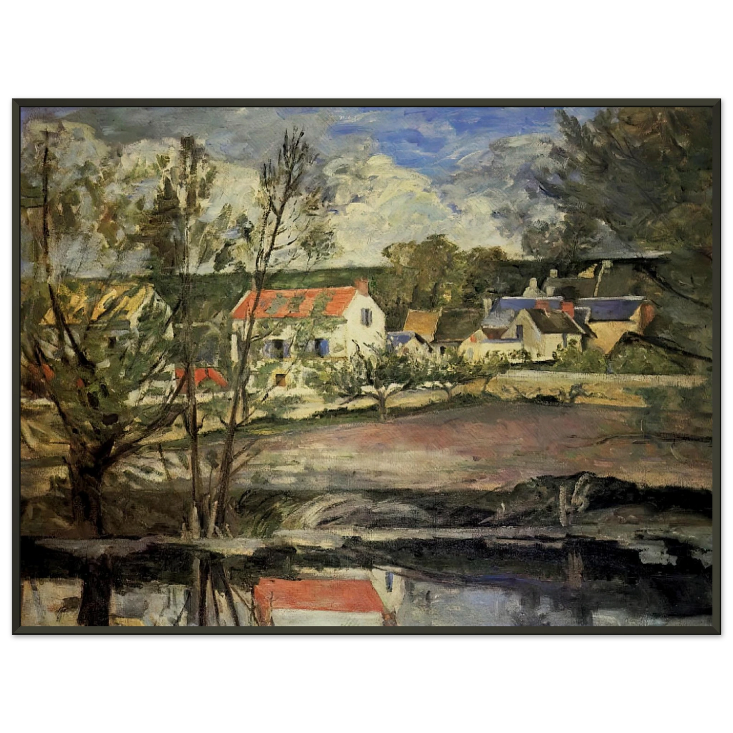 Paul Cezanne In the Oise Valley Framed Art Print - Aluminum Frame - 60x80 cm / 24x32 inches