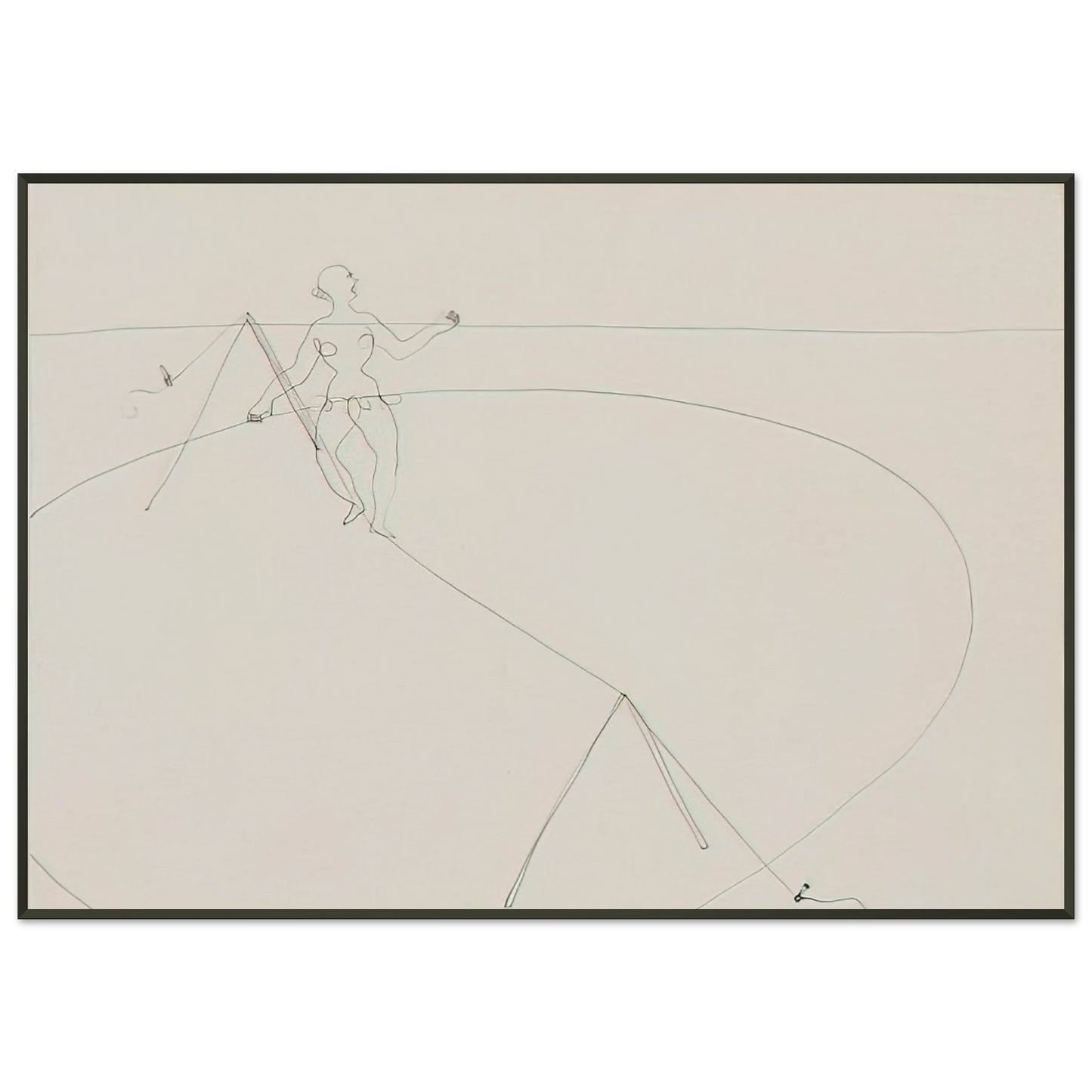 Alexander Calder TIGHTROPE WALKER 1932 Framed Art Print - Aluminum Frame - 21x29.7 cm / 8x12"