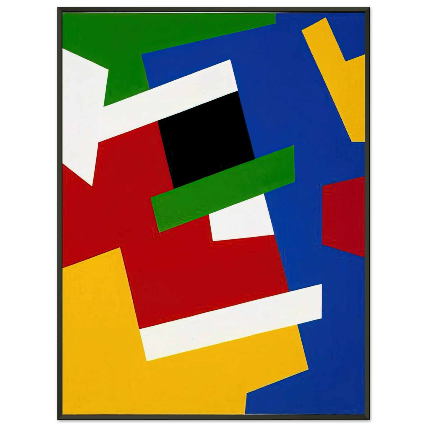 Fernand Leduc Strates solaires Framed Art Print - Aluminum Frame - 60x80 cm / 24x32 inches