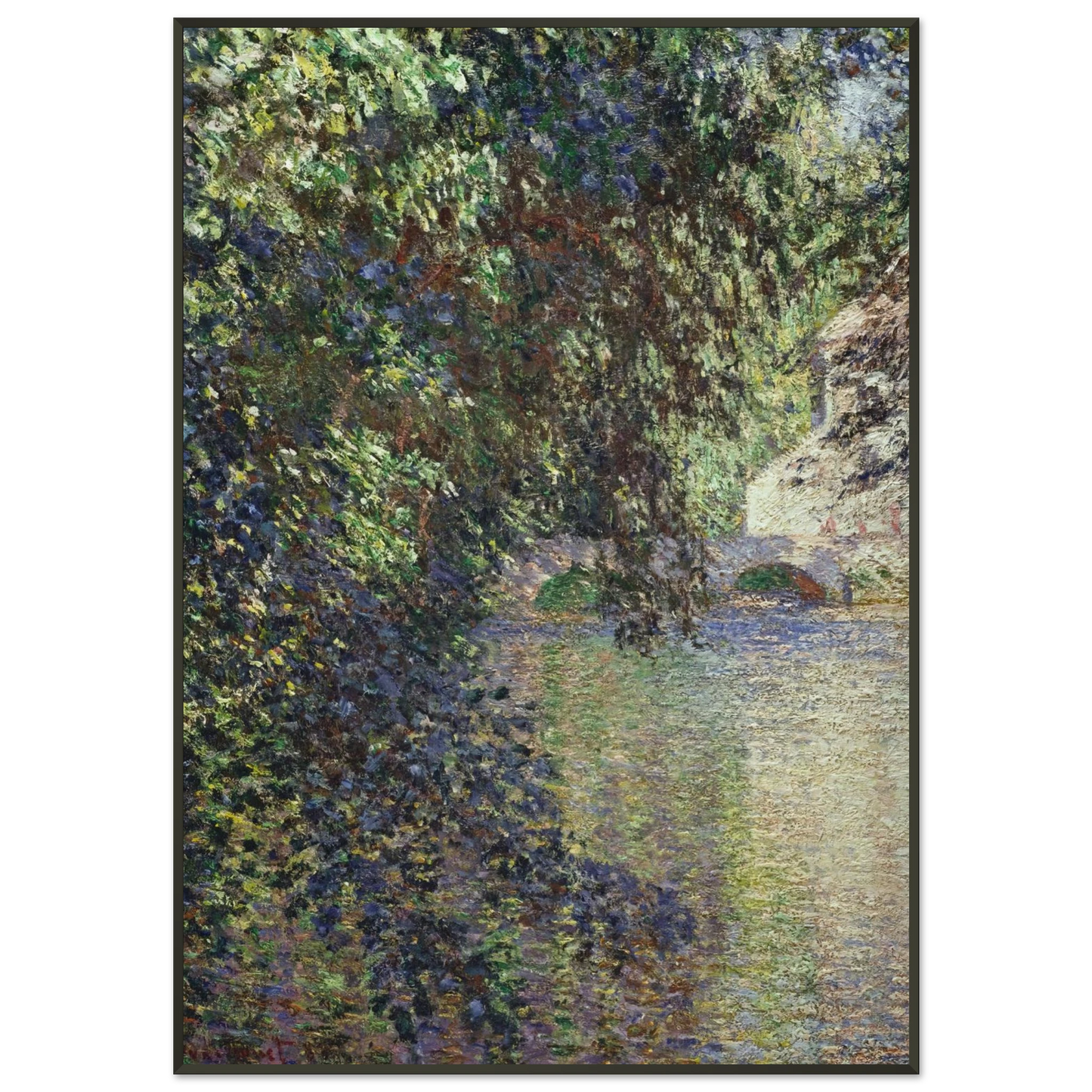 claude monet Watermill at Limetz Framed Art Print - Aluminum Frame - 21x29.7 cm / 8x12"