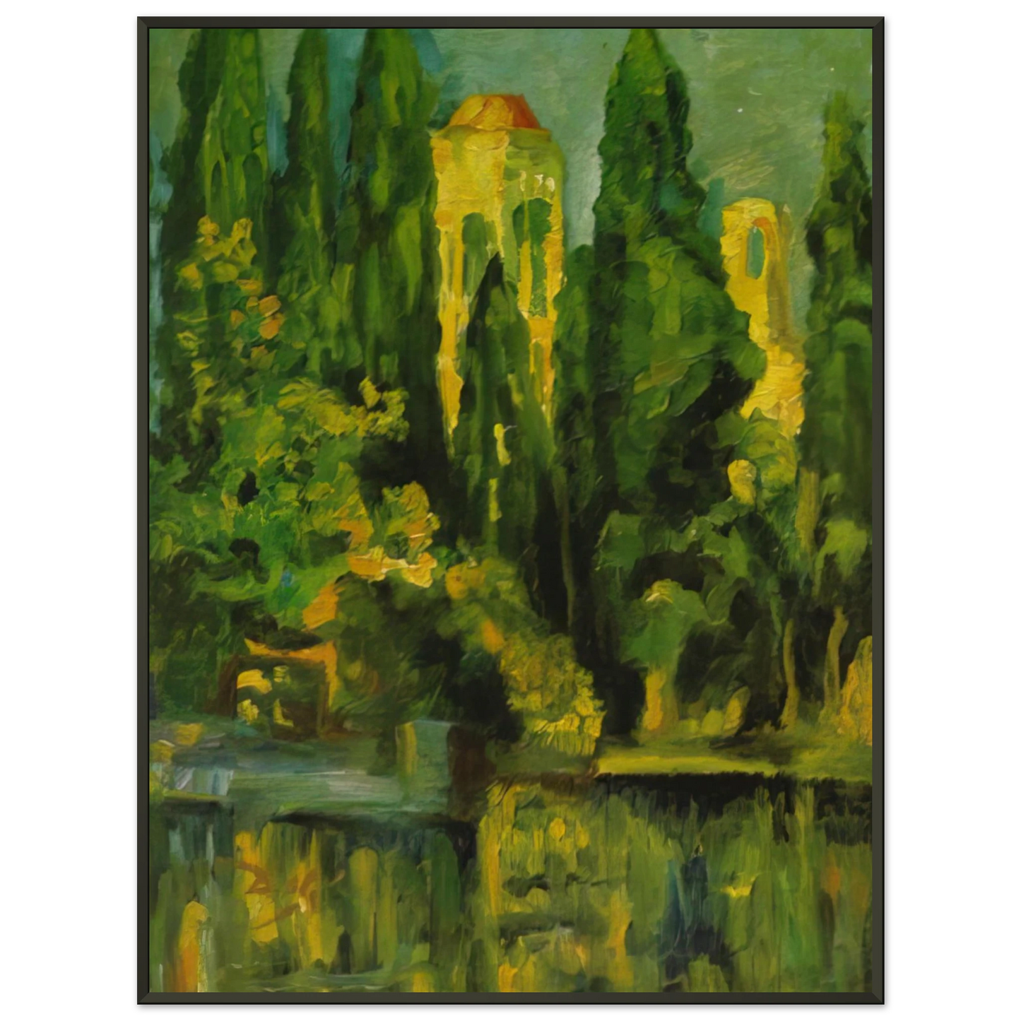 Salvador Dali VILABERTRIN CHURCH TOWER 1919 Framed Art Print - Aluminum Frame - 70x100 cm / 28x40 inches