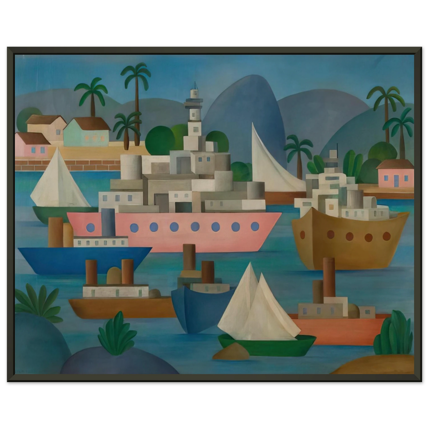 Tarsila do Amaral Porto I Framed Art Print - Aluminum Frame - 70x100 cm / 28x40 inches