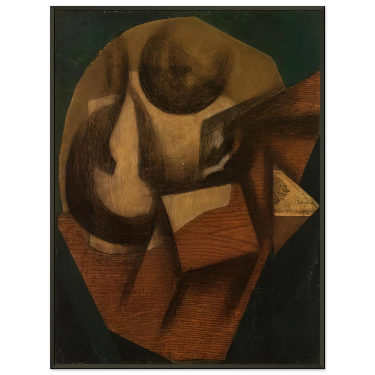 Juan Gris THE GLASS 1914 Framed Art Print - Aluminum Frame - 60x80 cm / 24x32 inches