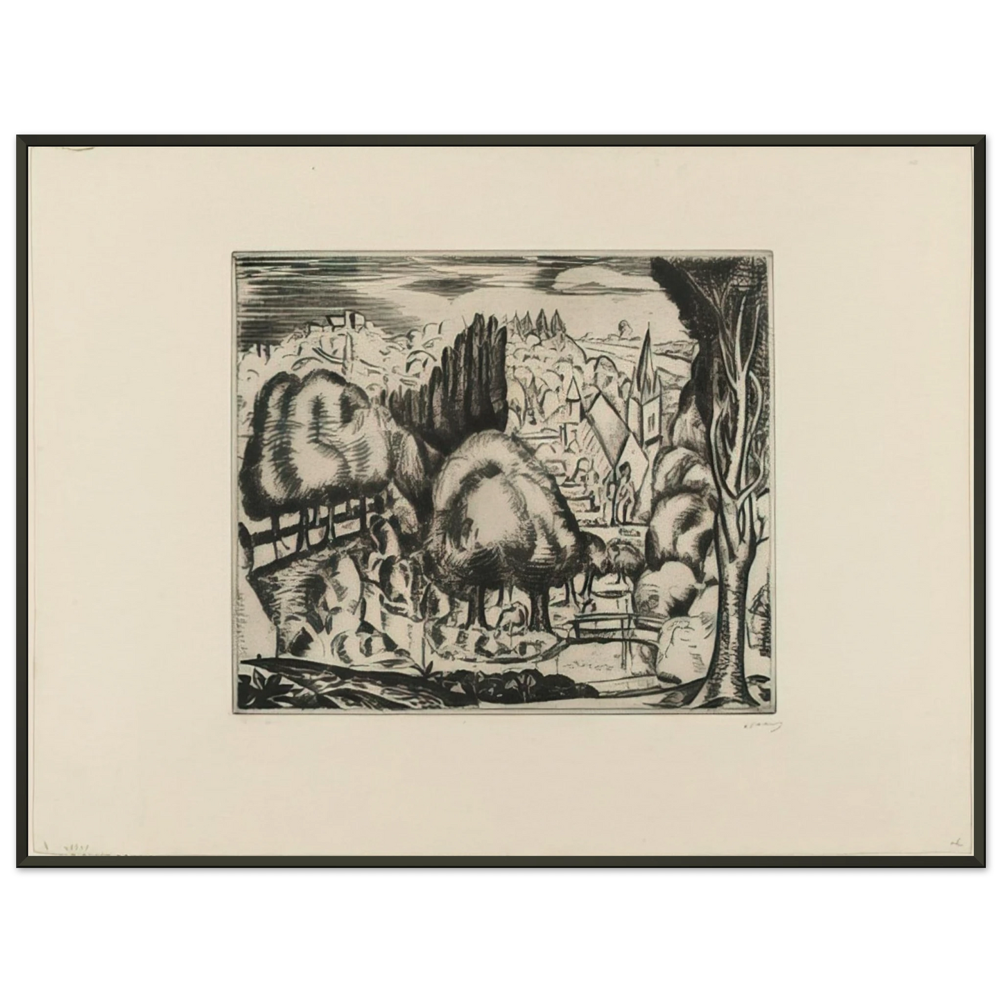 Andre Derain LANDSCAPE 1907 2 Framed Art Print - Aluminum Frame - 70x100 cm / 28x40 inches