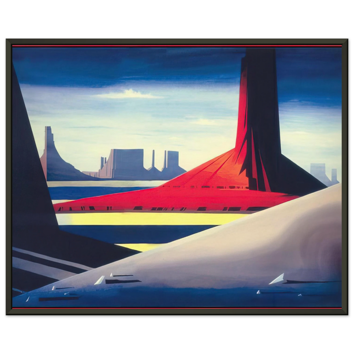 Eyvind Earle  Monument Valley Framed Art Print  - Aluminum Frame - 60x80 cm / 24x32 inches