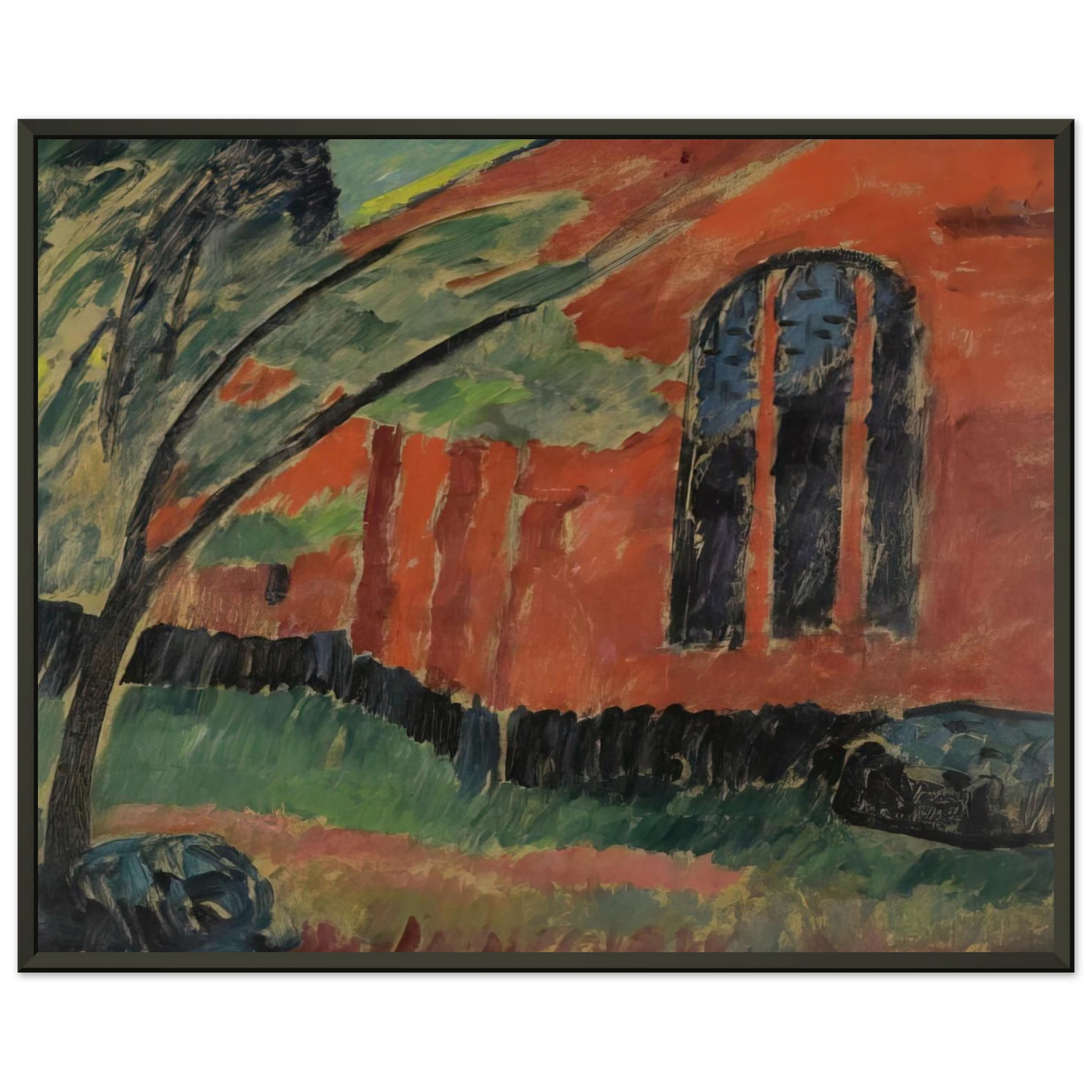 Alexej von Jawlensky THE CHURCH IN PREROW 1911 Framed Art Print - Aluminum Frame - 70x100 cm / 28x40 inches
