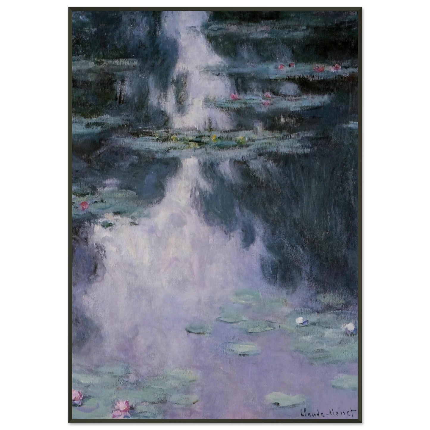 claude monet Water Lilies Nympheas Framed Art Print - Aluminum Frame - 21x29.7 cm / 8x12"