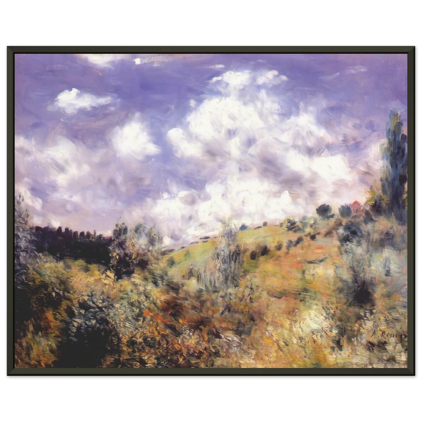 PierreAuguste Renoir The Gust of Wind Framed Art Print - Aluminum Frame - 70x100 cm / 28x40 inches