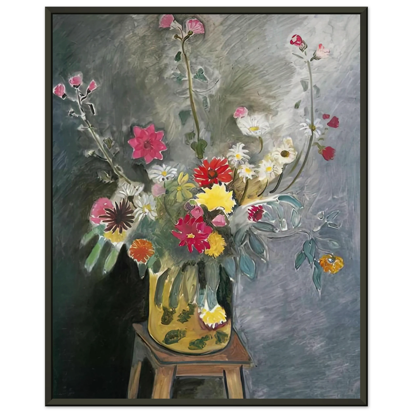 Henri Matisse BOUQUET OF MIXED FLOWERS 1917 Framed Art Print - Aluminum Frame - 60x80 cm / 24x32 inches