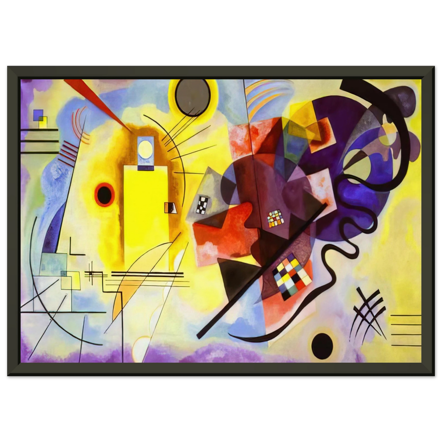 Wassily Kandinsky YELLOW RED BLUE 1925 Framed Art Print - Aluminum Frame - 40x50 cm / 16x20 inches